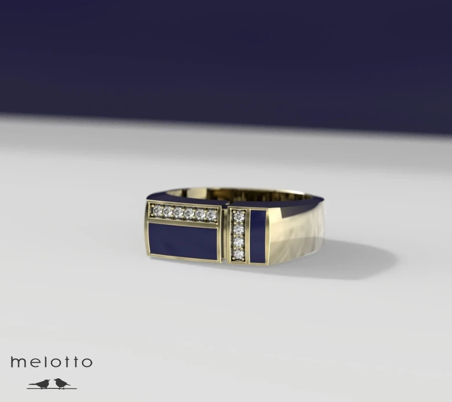 Кольцо на мизинец с бриллиантами