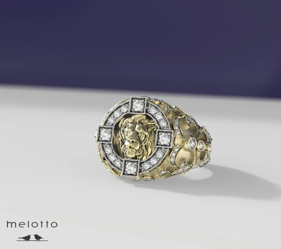 Золотой перстень «Лев»