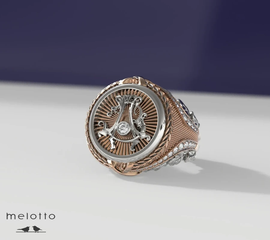 Перстень с монограммой «ДЭ»