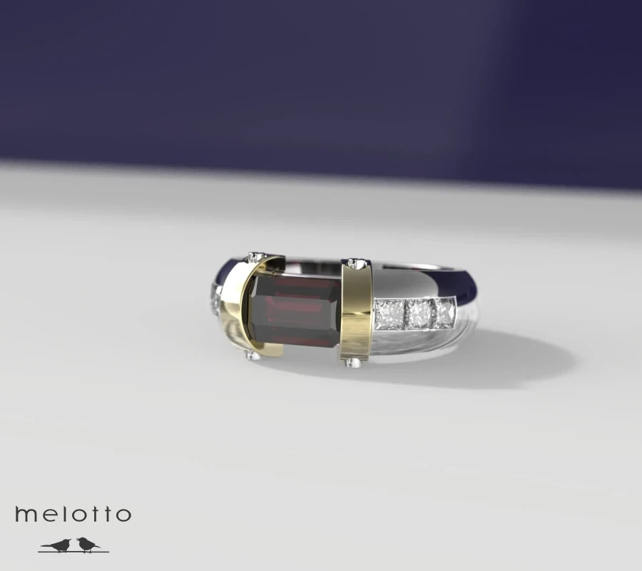 Мужская золотая печатка на мизинец