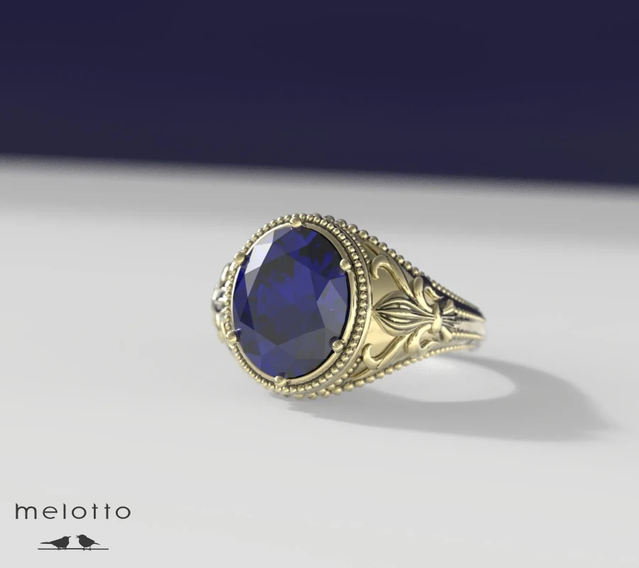 Кольцо с сапфиром