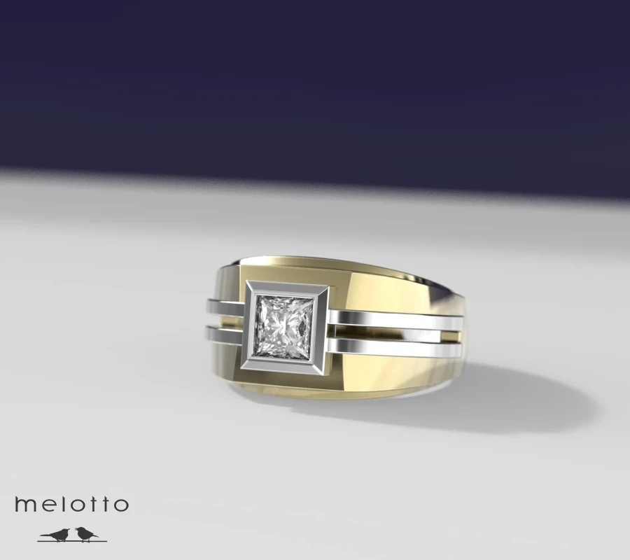 Мужское кольцо с бриллиантом