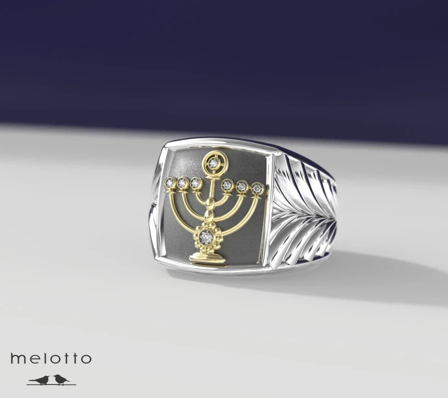 Мужское кольцо с бриллиантами