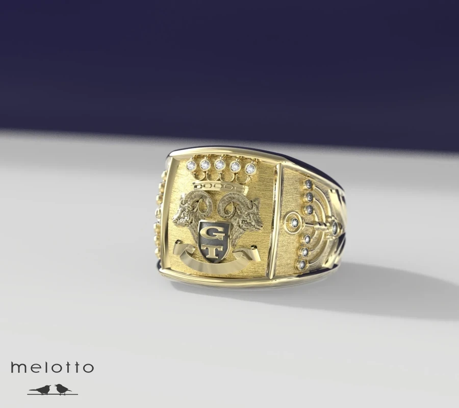 Мужское кольцо с фамильным гербом