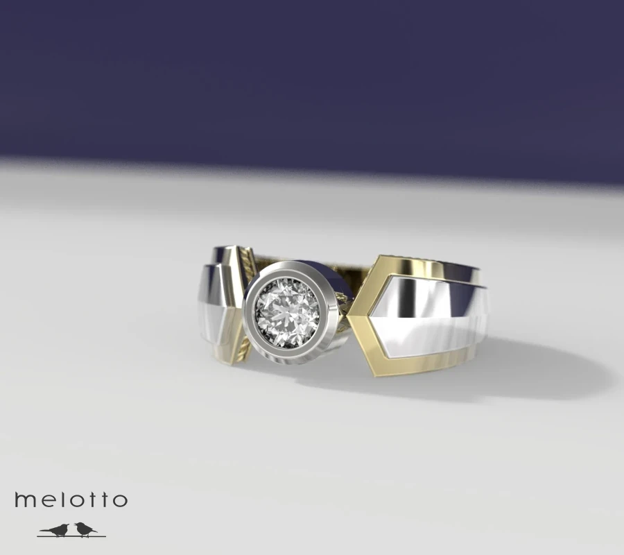 Золотое мужское кольцо