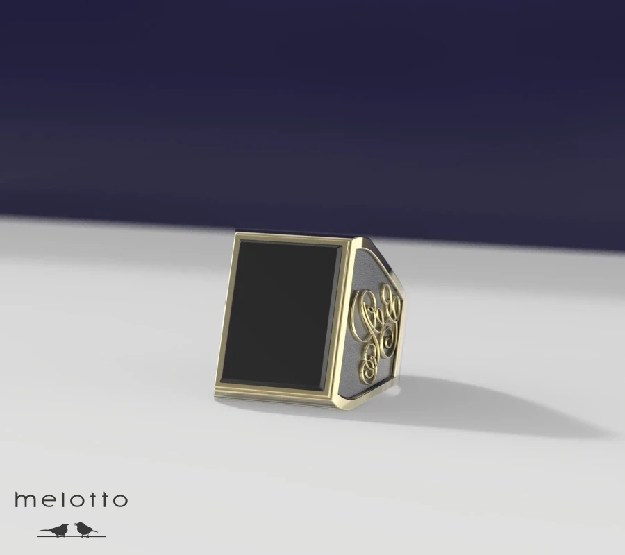 Золотая печатка «Оникс»