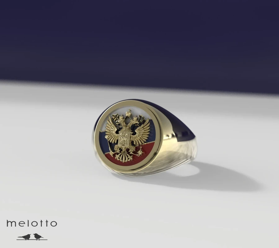 Золотая печатка «Герб»