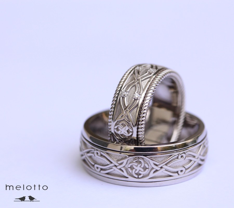 Широкие обручальные кольца на заказ