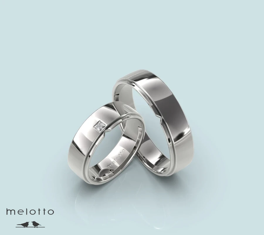 Строгие золотые обручальные кольца