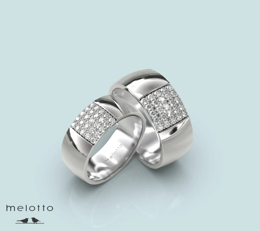 Обручальные кольца с 25 бриллиантами