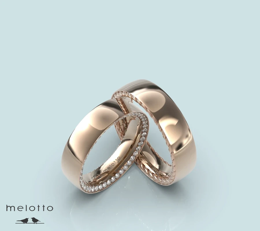 Толстые обручальные кольца с бриллиантами