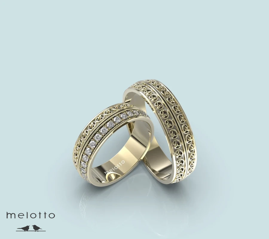 Винтажные золотые обручальные кольца