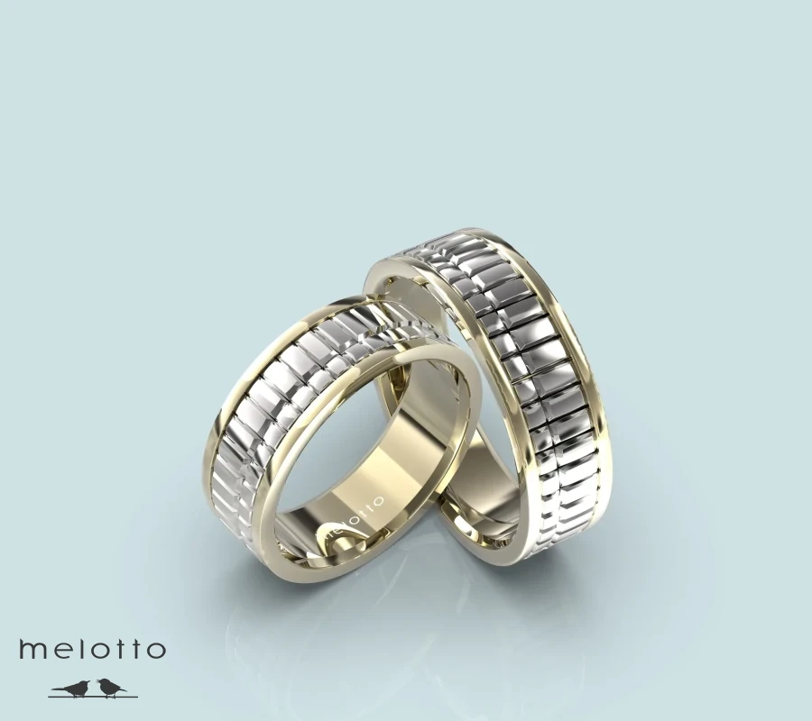 Двухцветные обручальные кольца