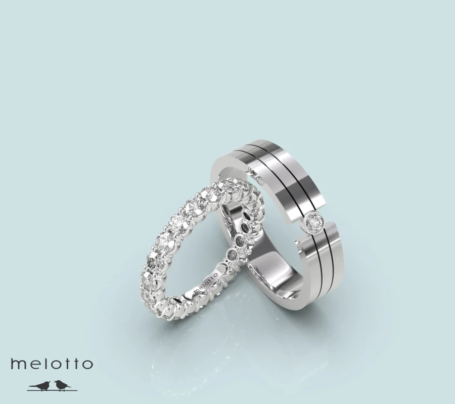 Обручальные кольца с бриллиантами