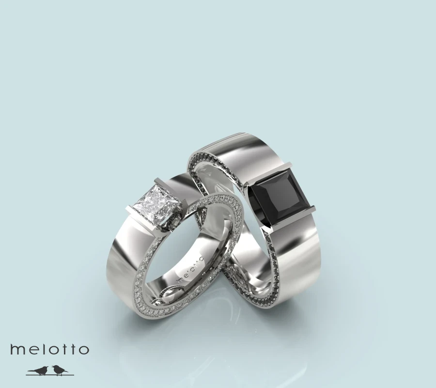 Обручальные кольца с большими бриллиантами