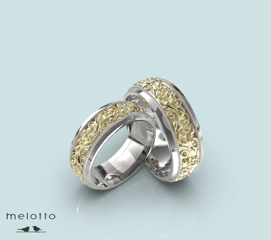Ажурные обручальные кольца Melotto