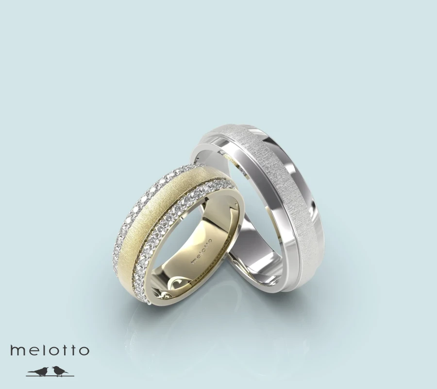 Обручальные кольца с фактурой