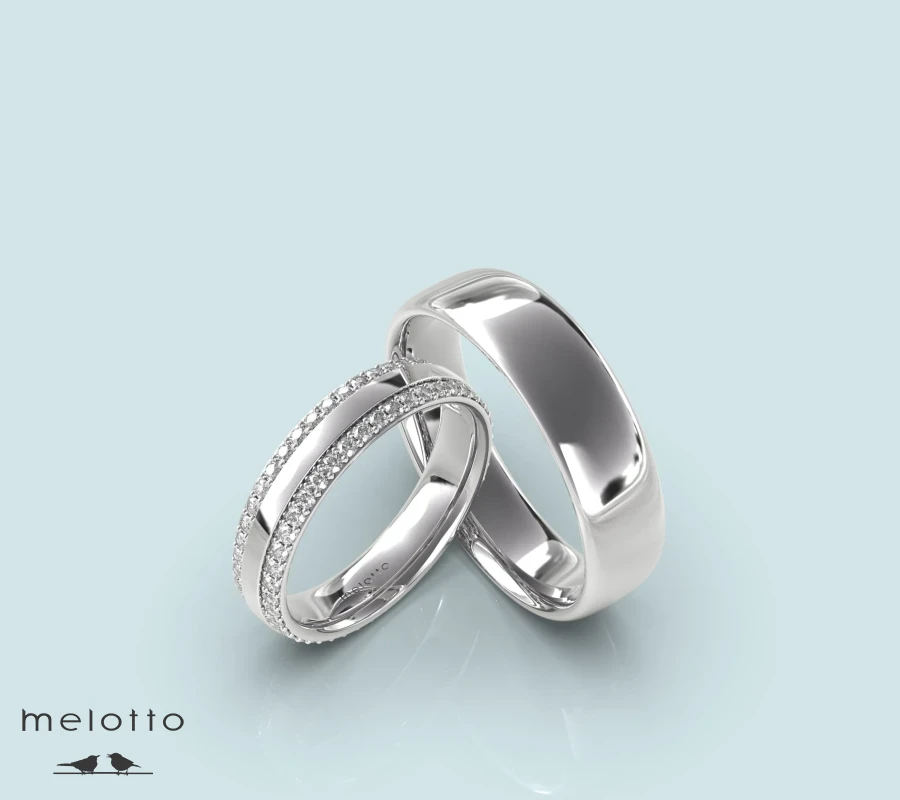 Традиционные обручальные кольца с бриллиантами