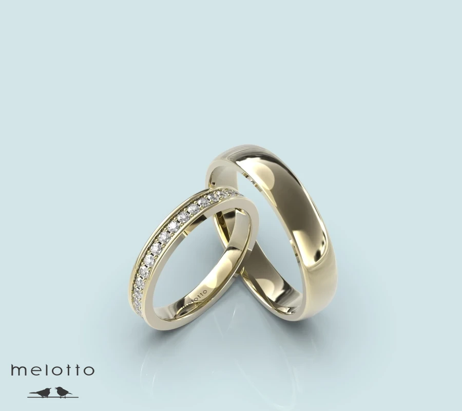 Узкие обручальные кольца с камнями