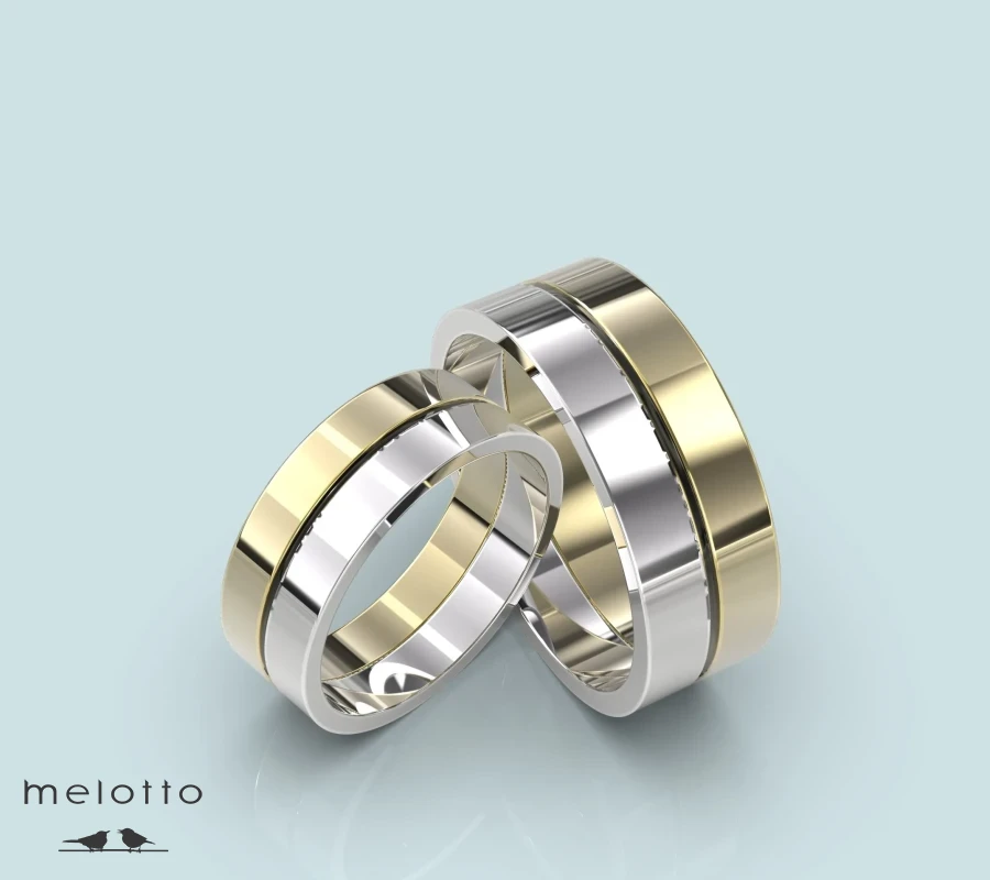 Широкие плоские обручальные кольца