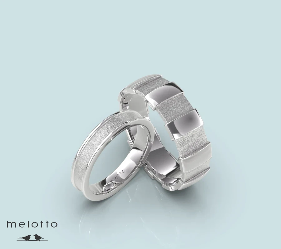 Необычные обручальные кольца без камней