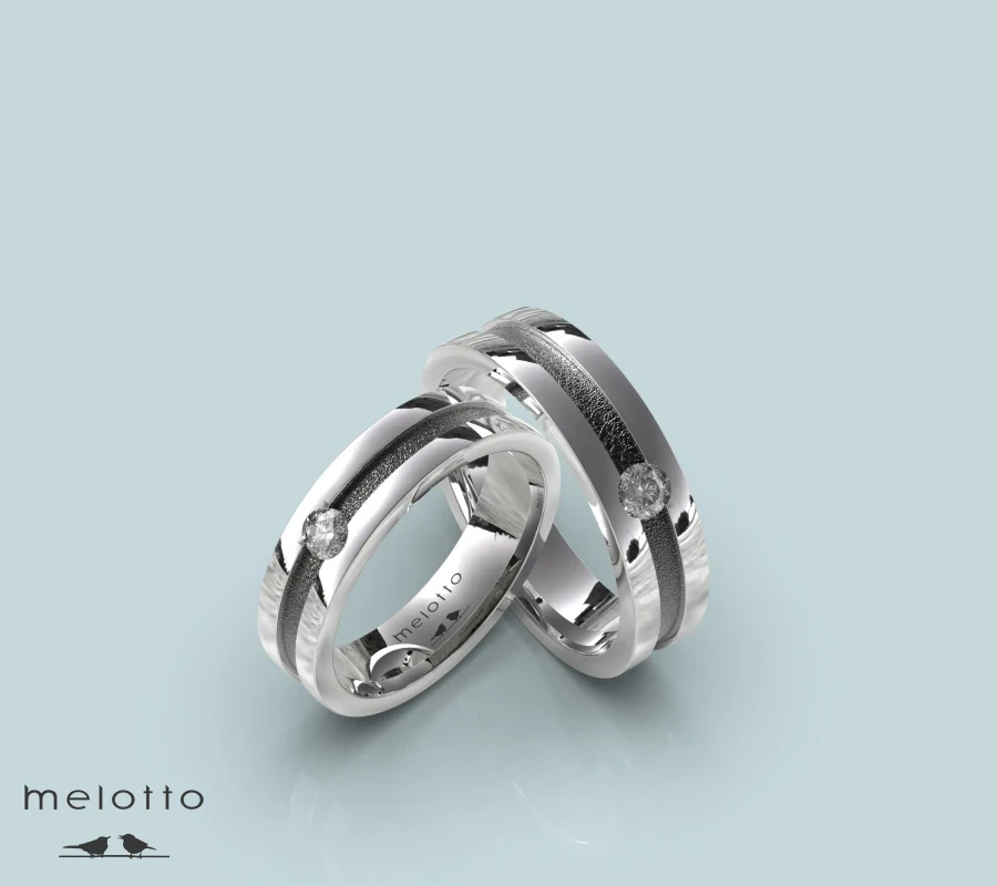 Стильные обручальные кольца с чернением