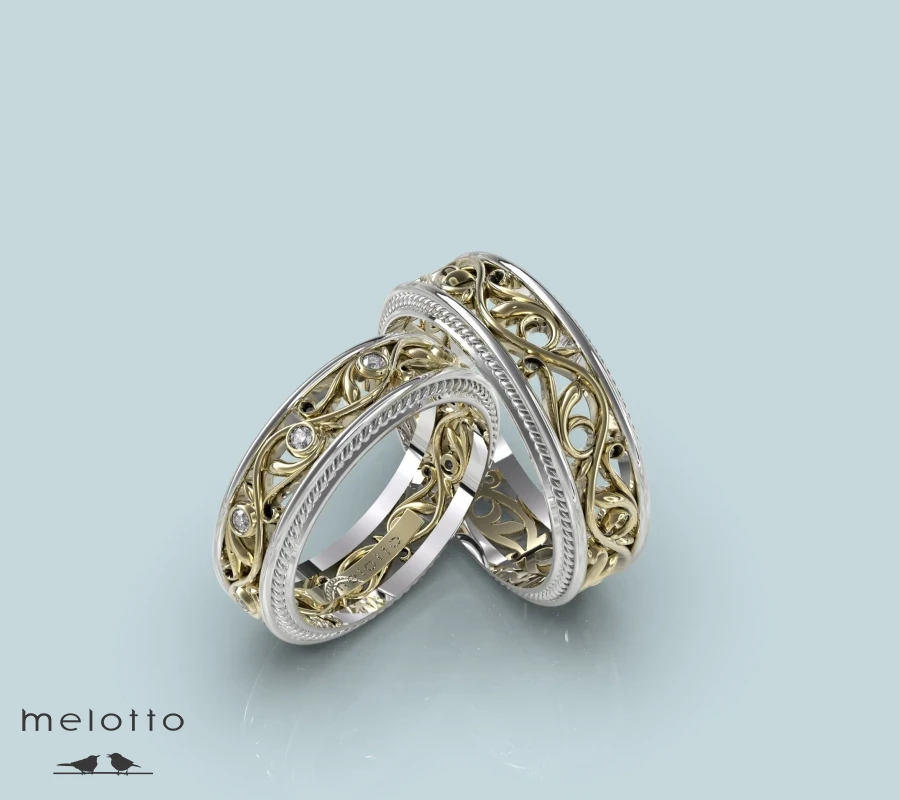 Обручальные кольца с узорами