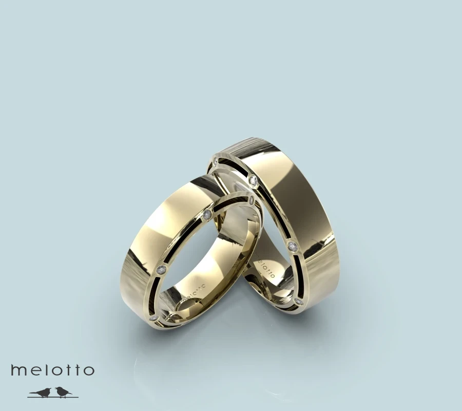 Обручальные кольца с бриллиантами в торце