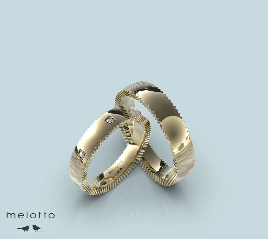 Обручальные кольца с рифлеными краями