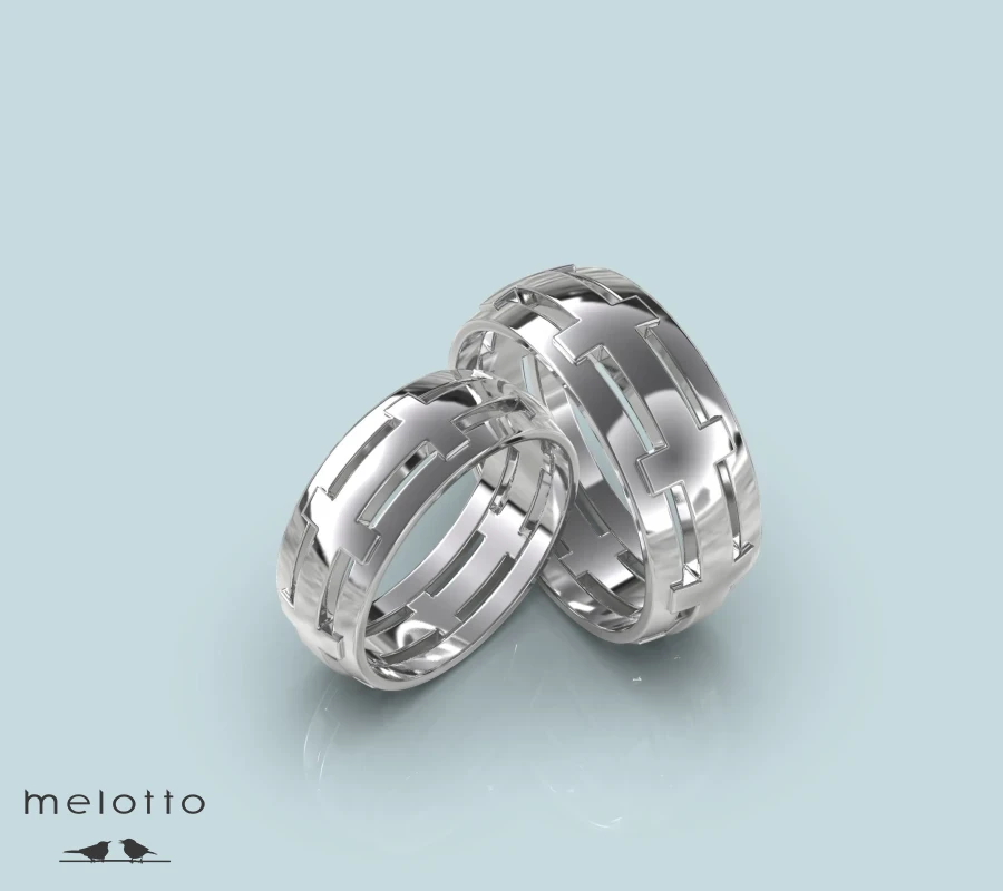 Широкие стильные обручальные кольца