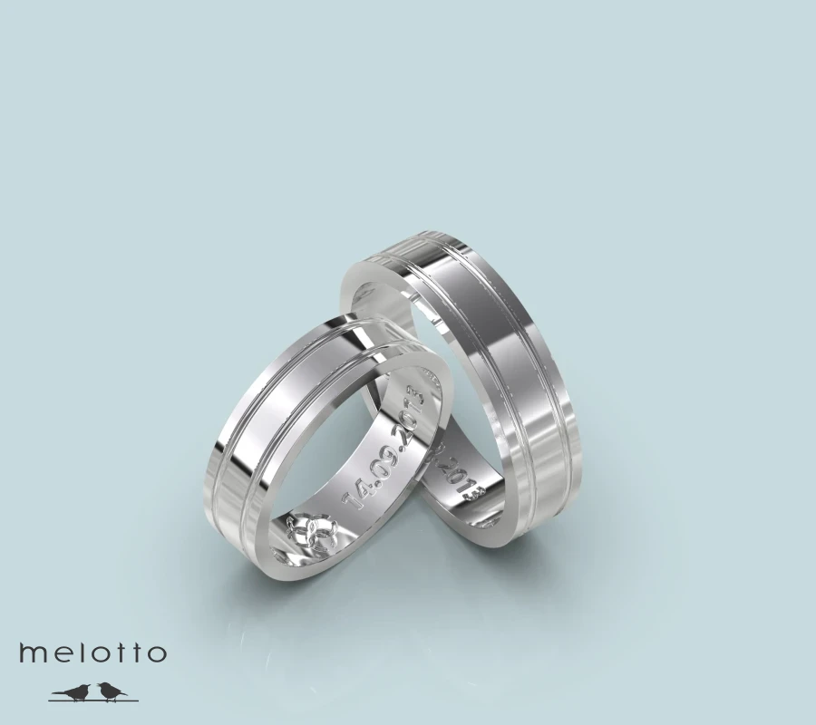 Плоские широкие обручальные кольца