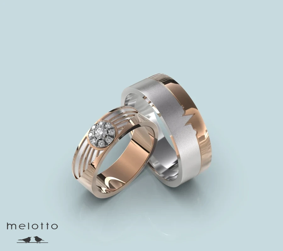 Обручальные кольца «Cardiac rhythm»