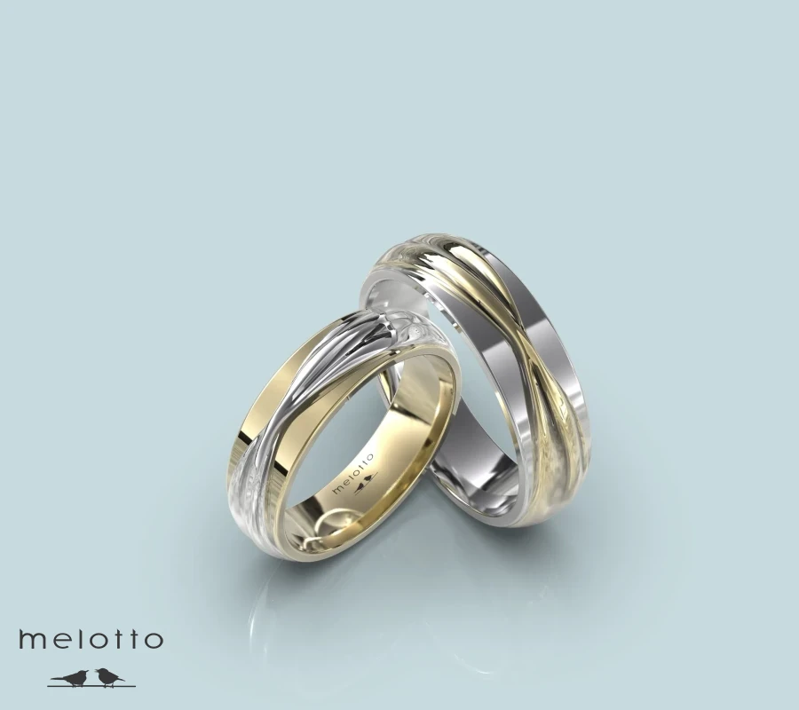 Обручальные кольца «Color interweaving»