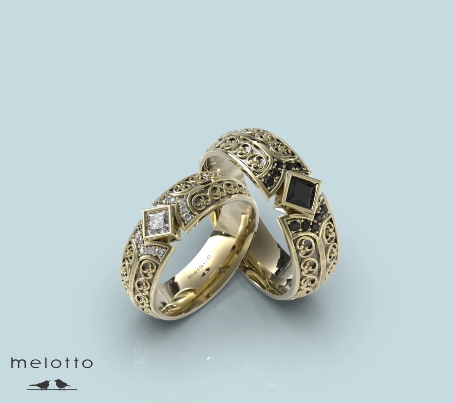 Обручальные кольца «Black and white»