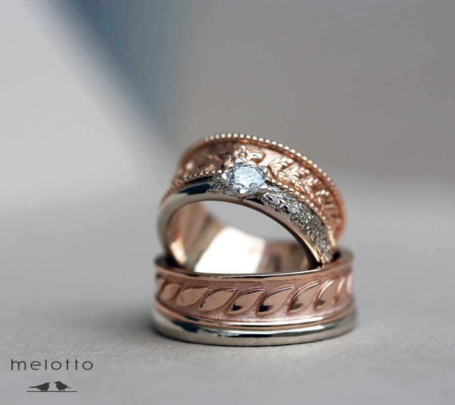 Обручальные кольца «Бриллиантовый цветок»