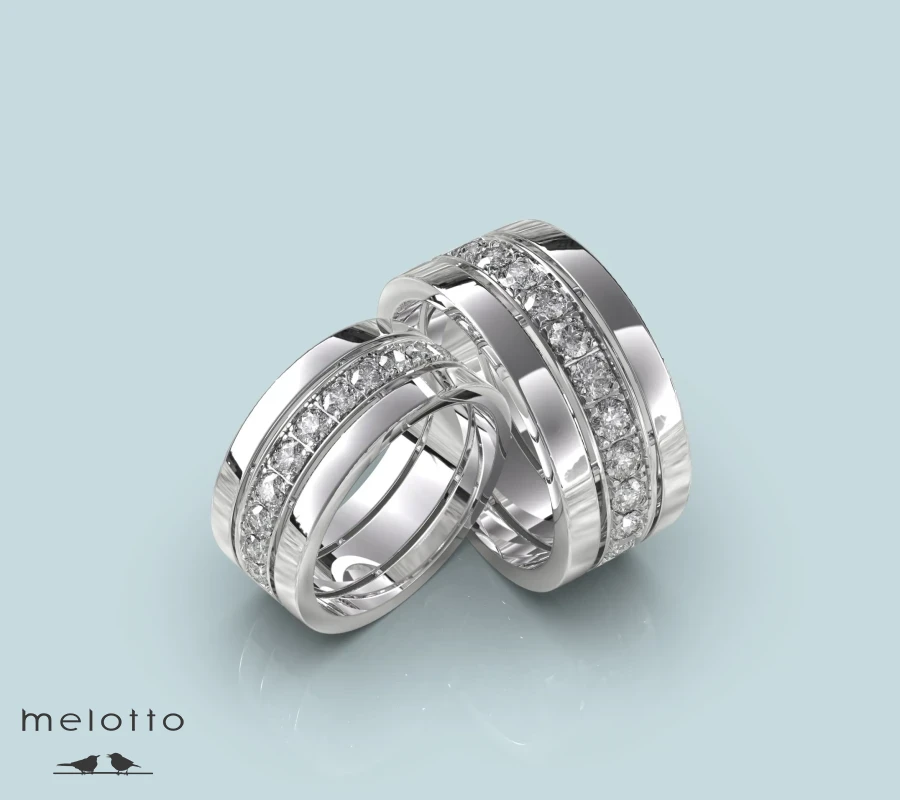 Обручальные кольца «Diamond lines»