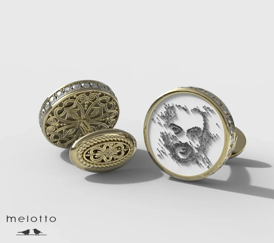 Запонки золотые по фотографии клиента