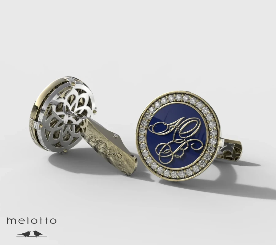 Эксклюзивные золотые запонки с инициалами