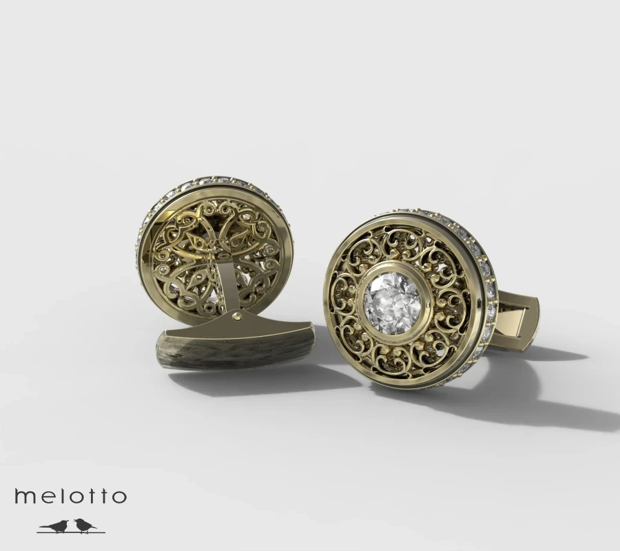 Запонки с бриллиантами «Карат»