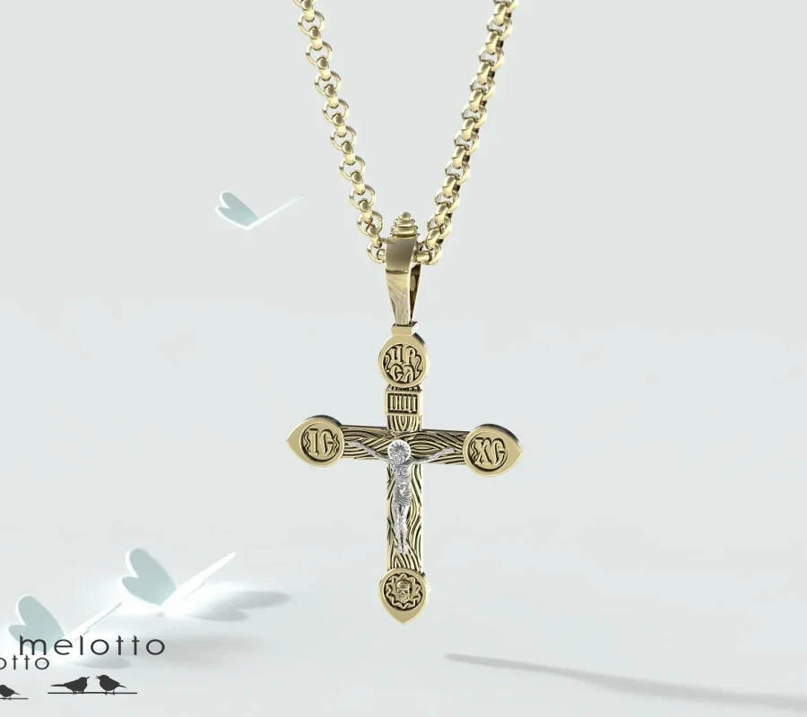 Старославянский крест из золота