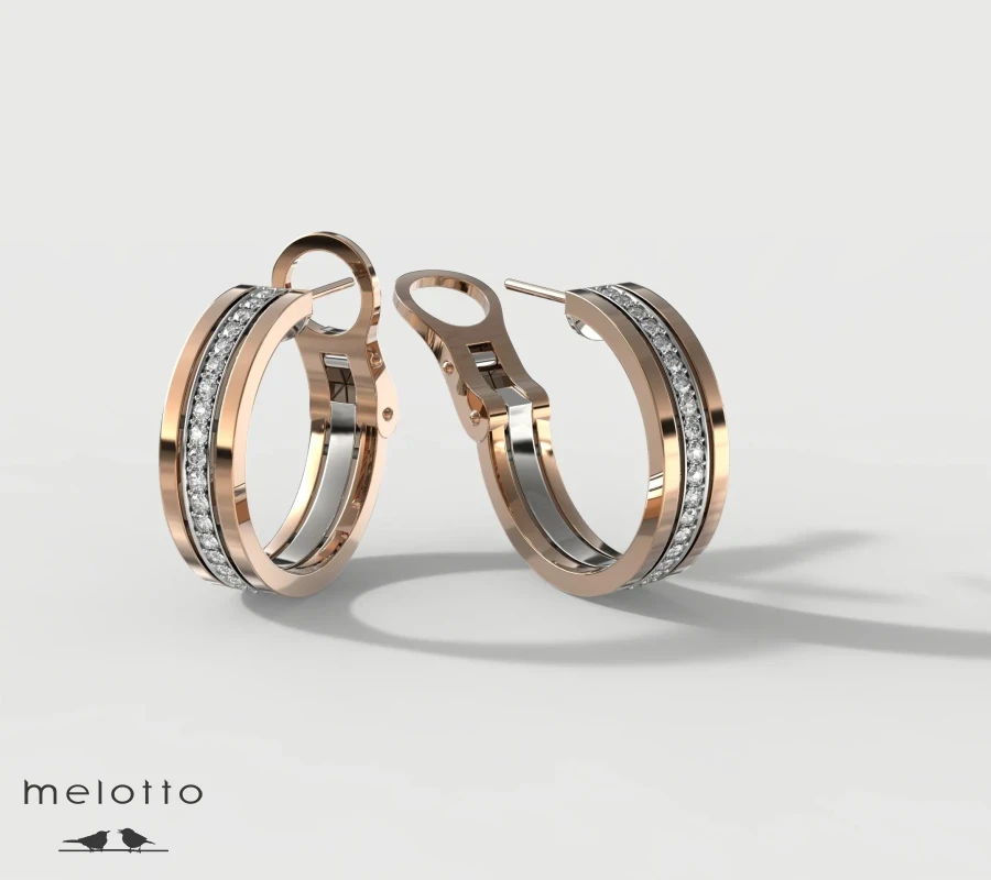 Серьги бриллиантовые кольца