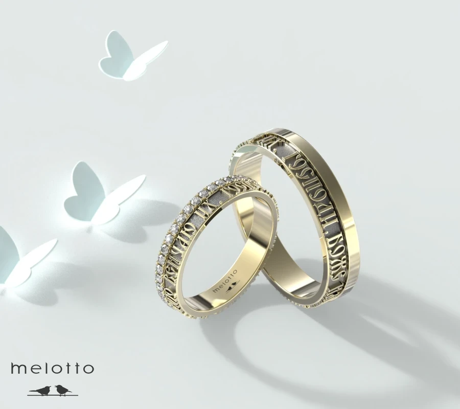 Венчальные обручальные кольца с бриллиантами