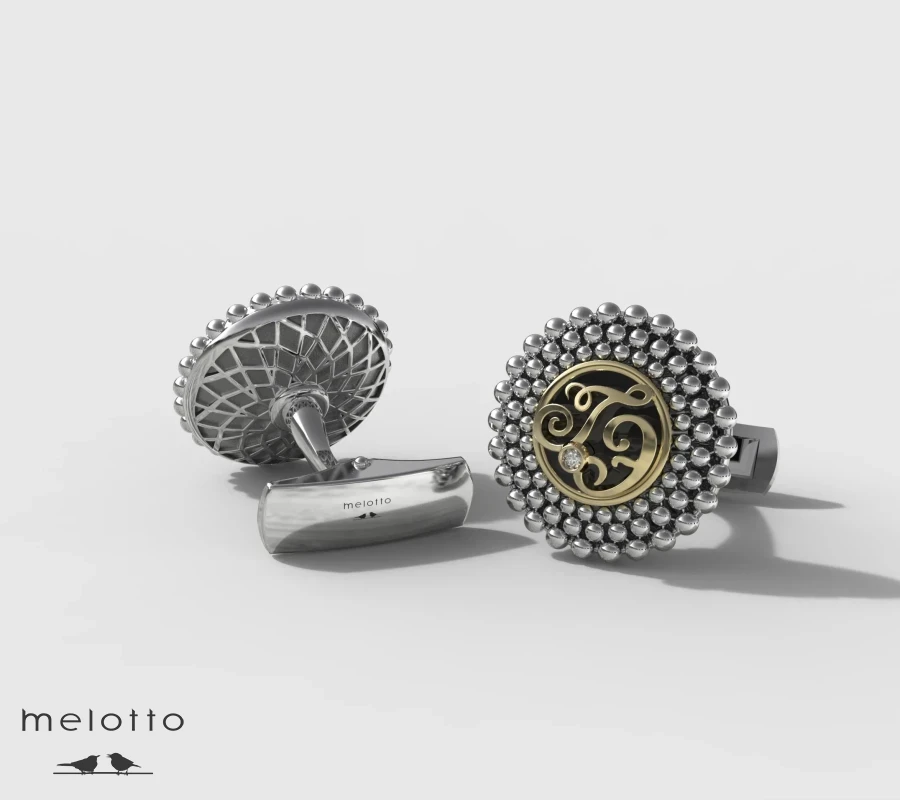 Золотые запонки с инициалами