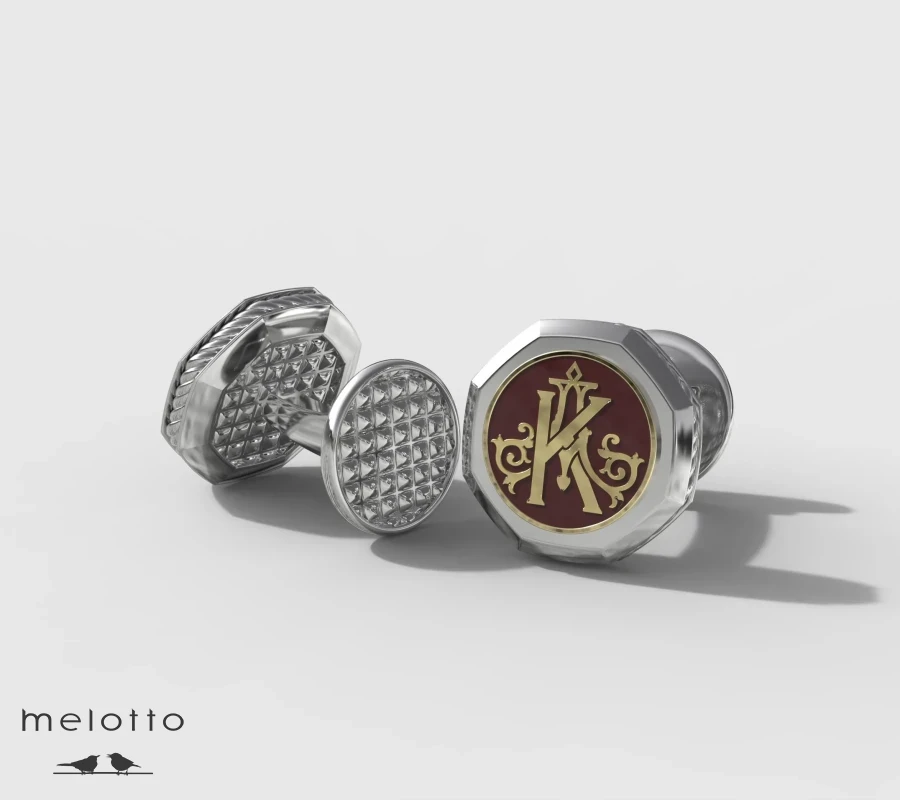 Золотые запонки с монограммой