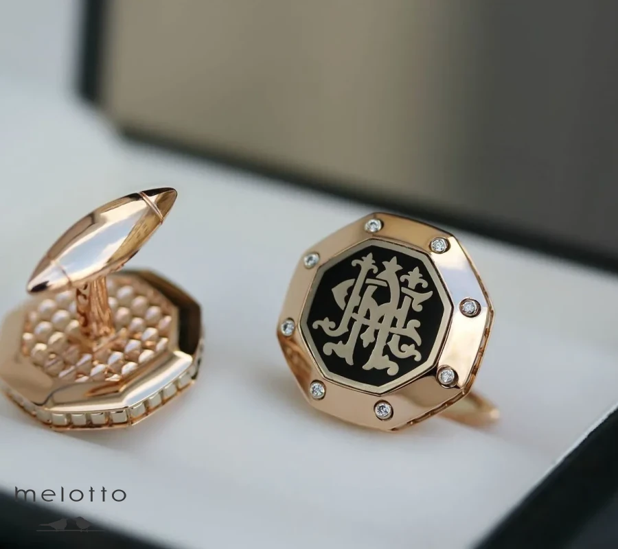 Массивные запонки с инициалами