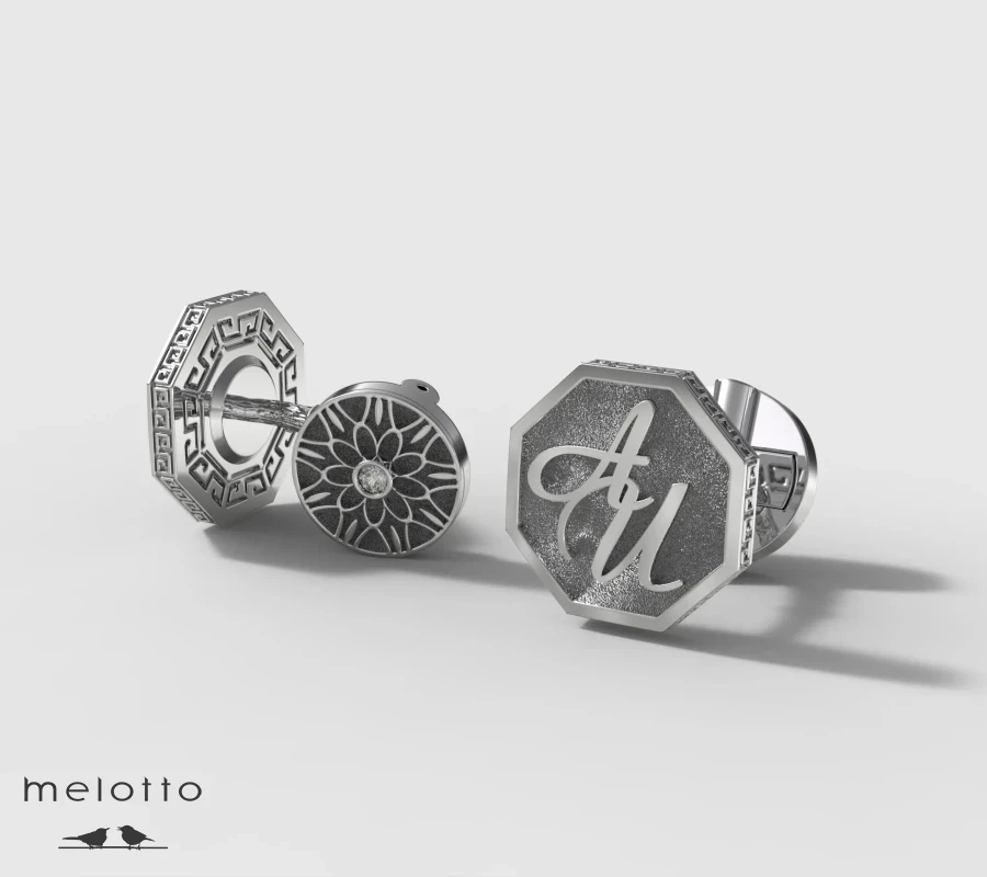 Запонки с инициалами «АИ»