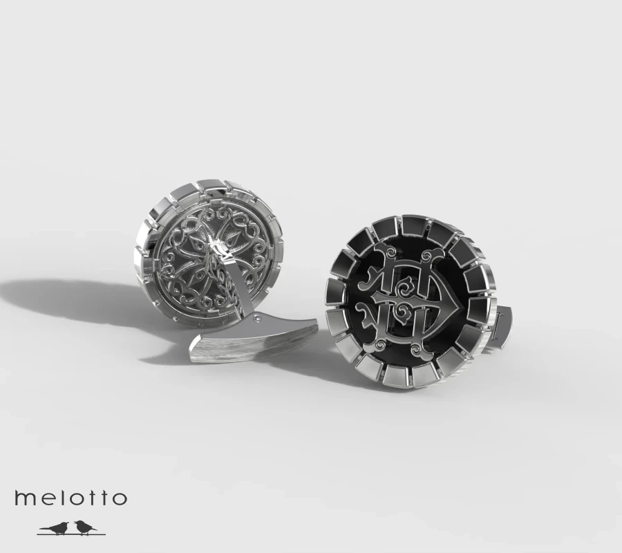 Запонки с инициалами «НЭ»