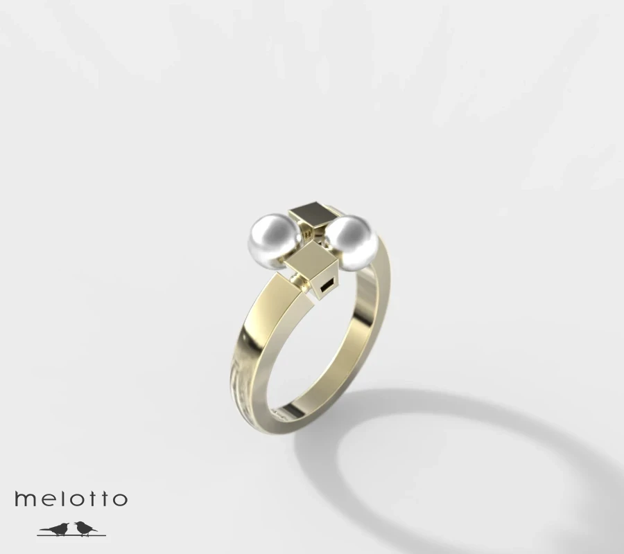 Женское кольцо «Little pearls»