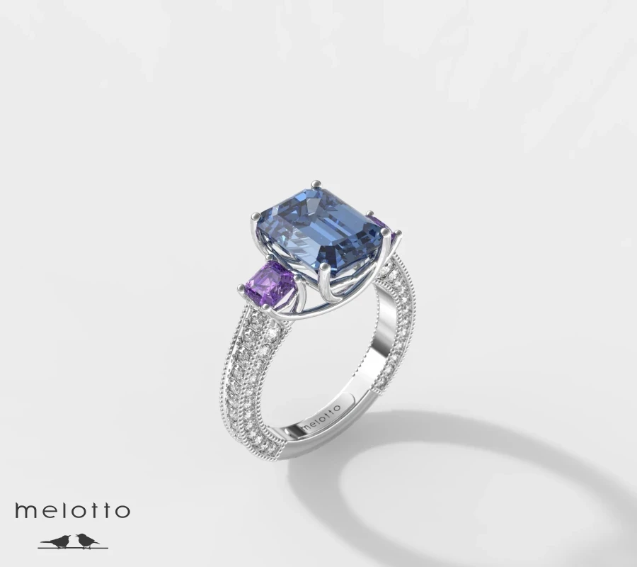 Женское кольцо «Ciel ble»