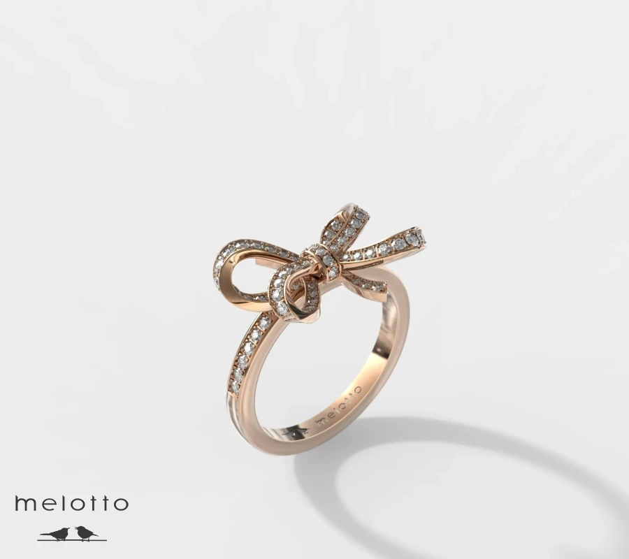 Женское кольцо «Бриллиантовый бант»